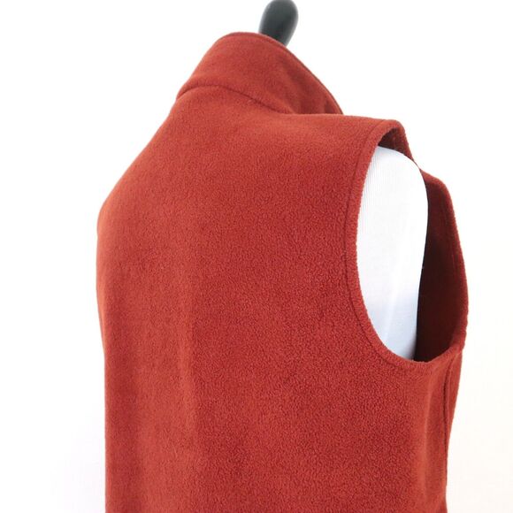 Woolrich Mens S Full Zip Fleece Vest Sweater Brick Burnt Orange - Picture 5 of 10